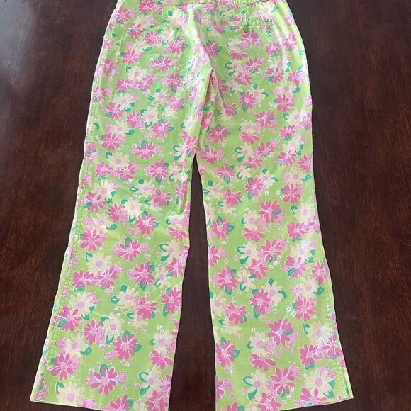 Lilly Pulitzer lime green and pink, floral pants. - Picture 4 of 4